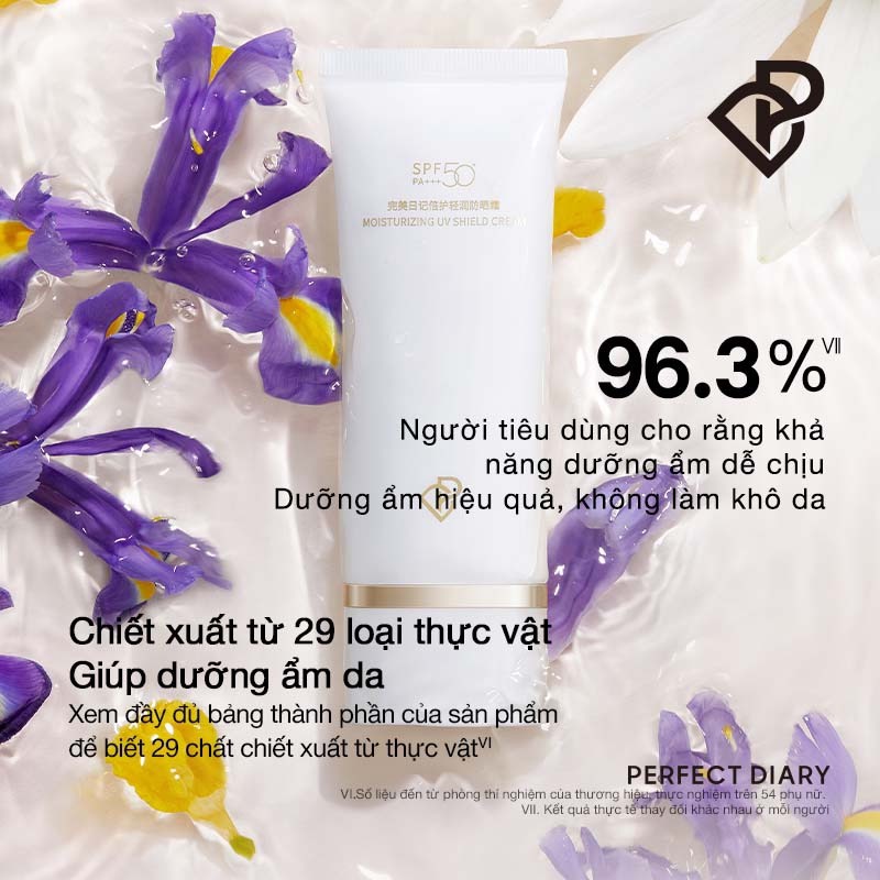 [DEAL XỊN TẾT 2024] Kem Chống Nắng Dưỡng Ẩm PERFECT DIARY SPF50+ PA+++ Dung Tích 60ML