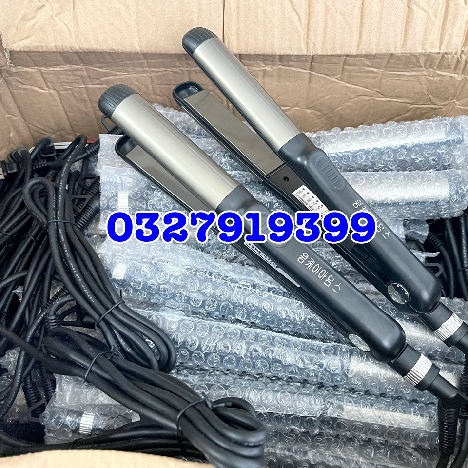 Professional 2in1 119 High-End Hair Straightener with 5 Temperature Levels 140-220 ° C, Non-Stick Ceramic Surface, Compact Design, Saves Time and Electricity, Protects Hair When Overloaded.