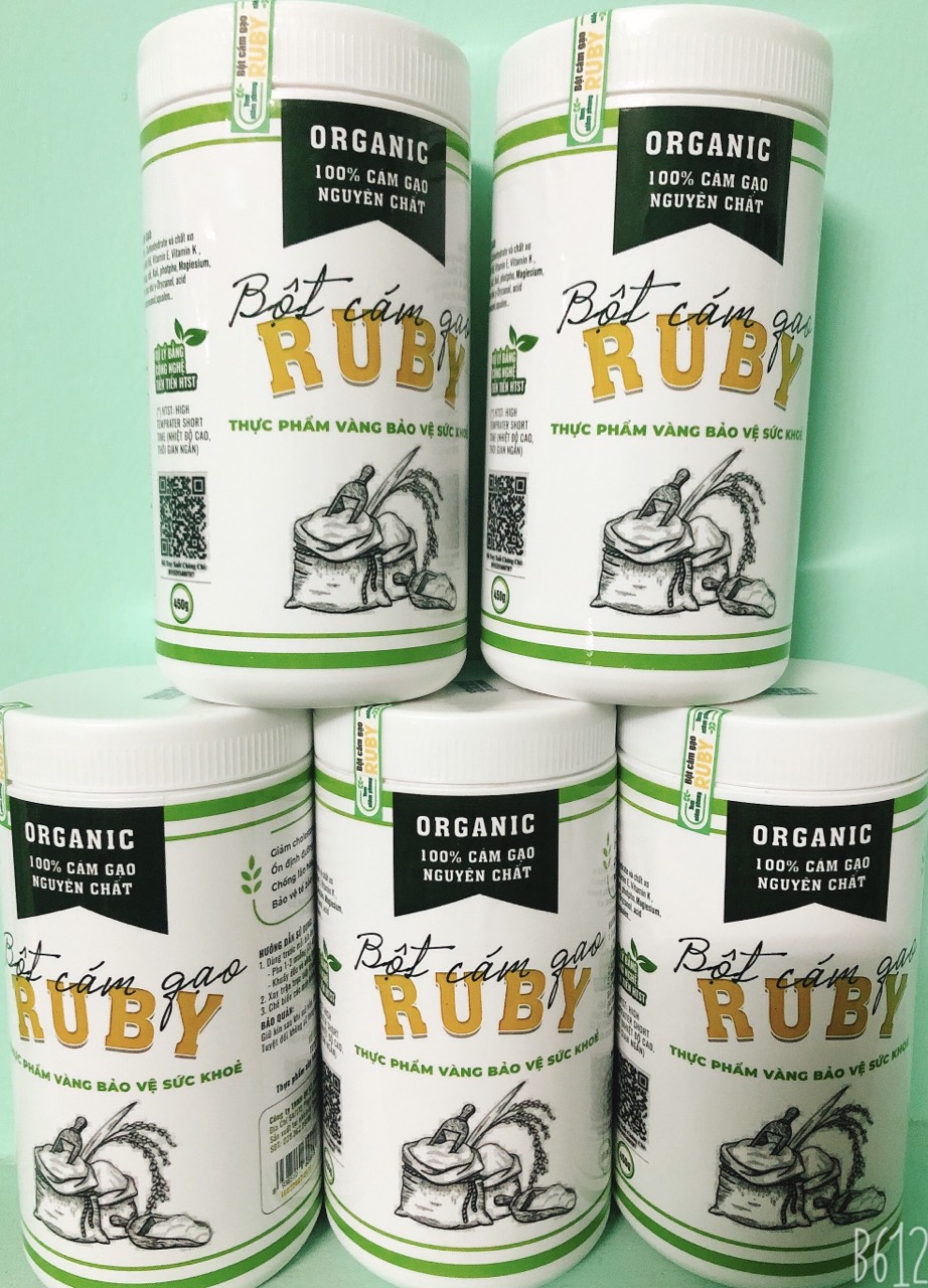 Combo 5 bột cám gạo ruby organic
