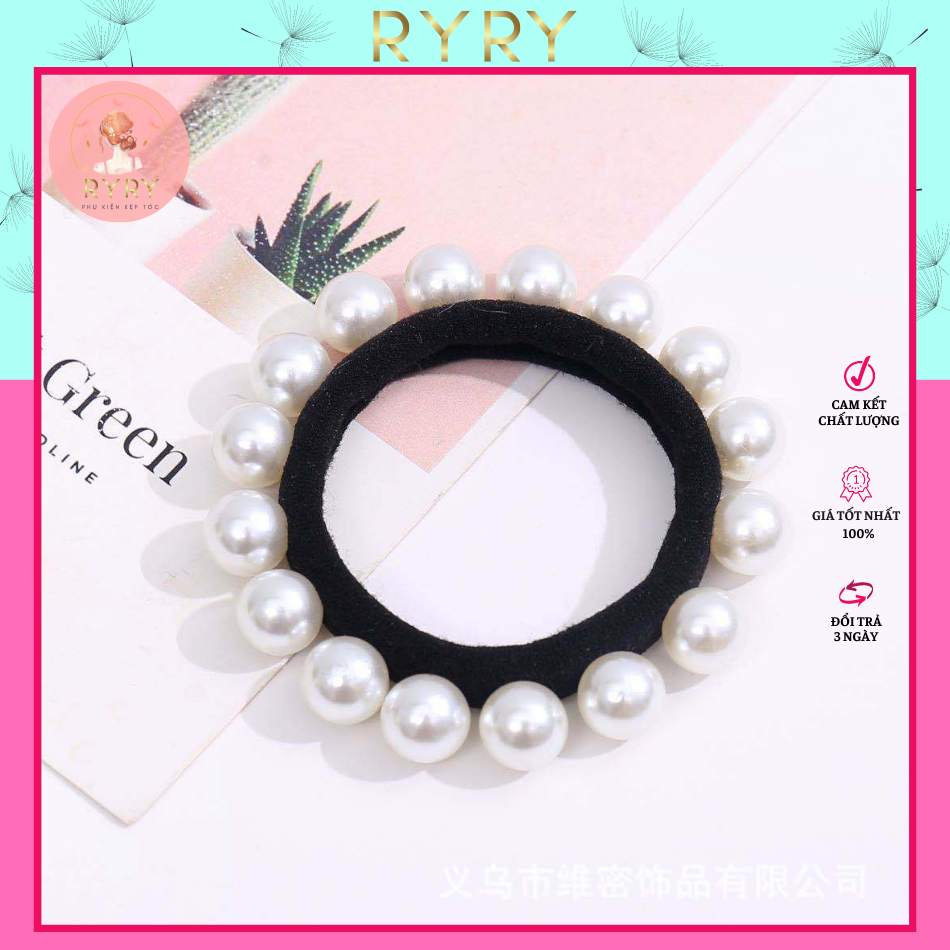 Dây cột tóc ngọc trai nhân tạo xinh xắn