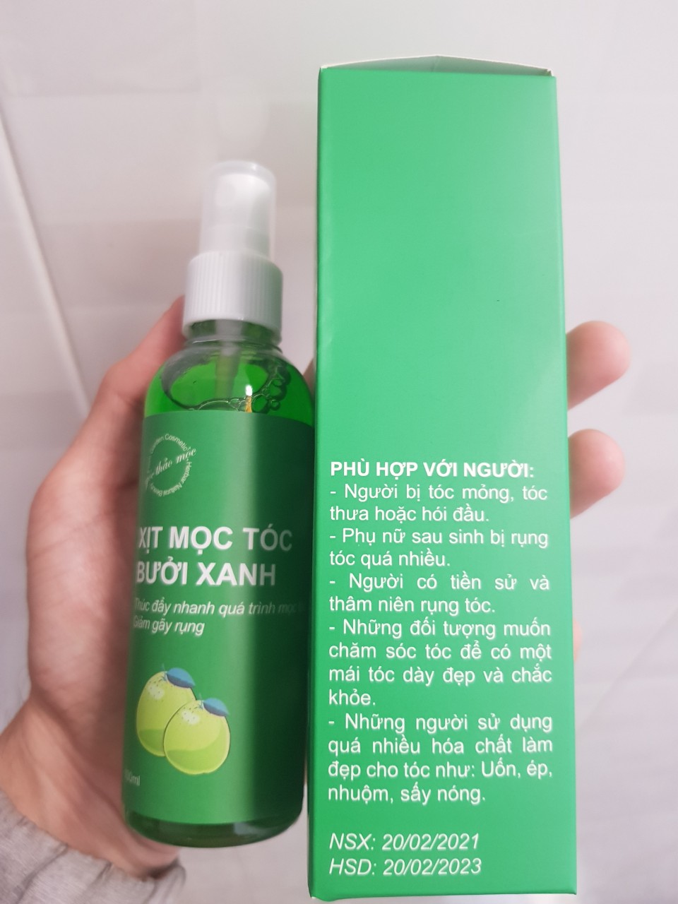 Xịt mọc tóc Bưởi Xanh 100ml