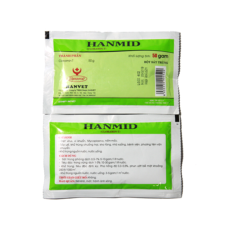 Bột vệ sinh sát trùng chuồng trại thú cưng HANMID