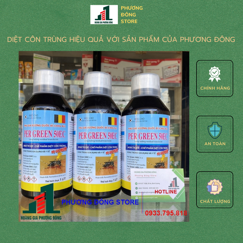 Thuốc diệt muỗi y tế và gia dụng Per Green 50EC - nguyên liệu nhập khẩu từ Bỉ