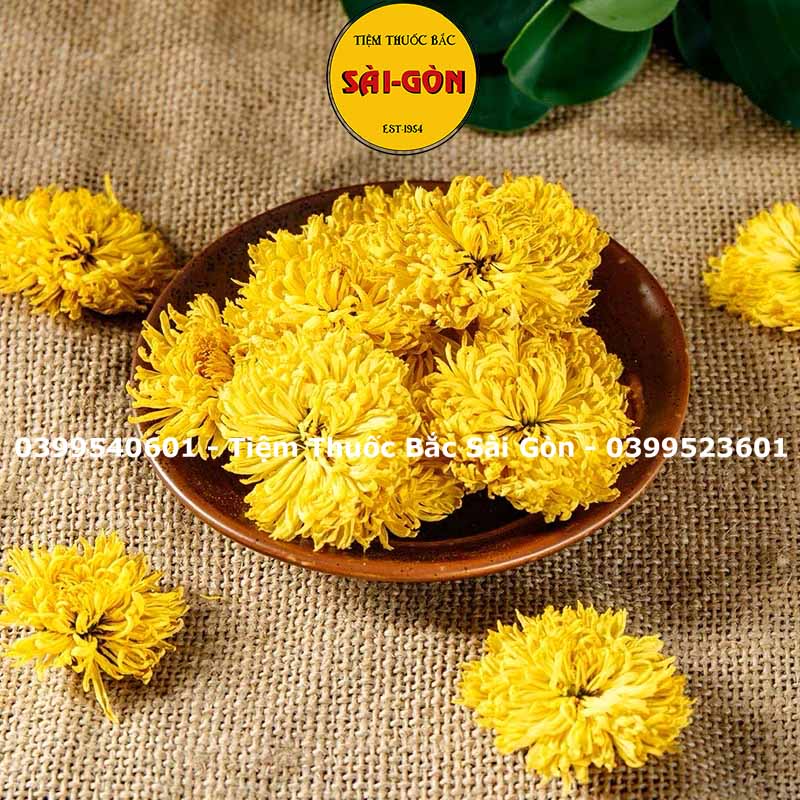 Hoa Cúc Vàng Ép Thành Bánh 100gram