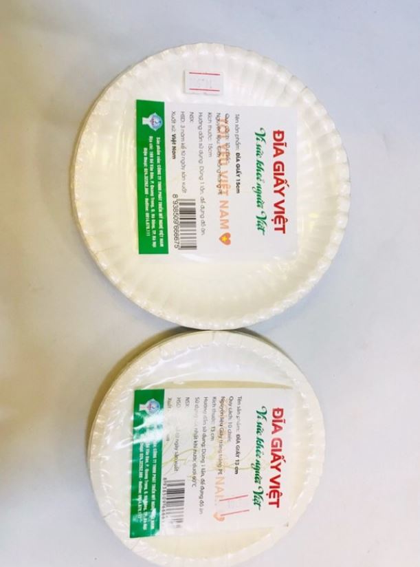 Đĩa giấy Việt - Đĩa giấy dùng một lần (có giấy chứng nhận)