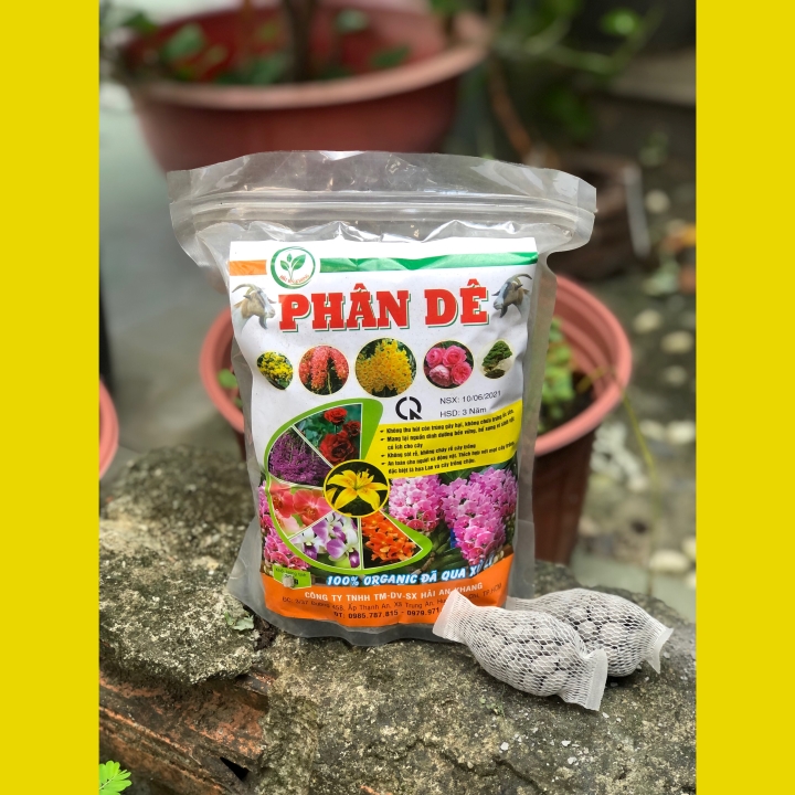 Phân dê vô túi lưới 10cm - bịch 25 túi