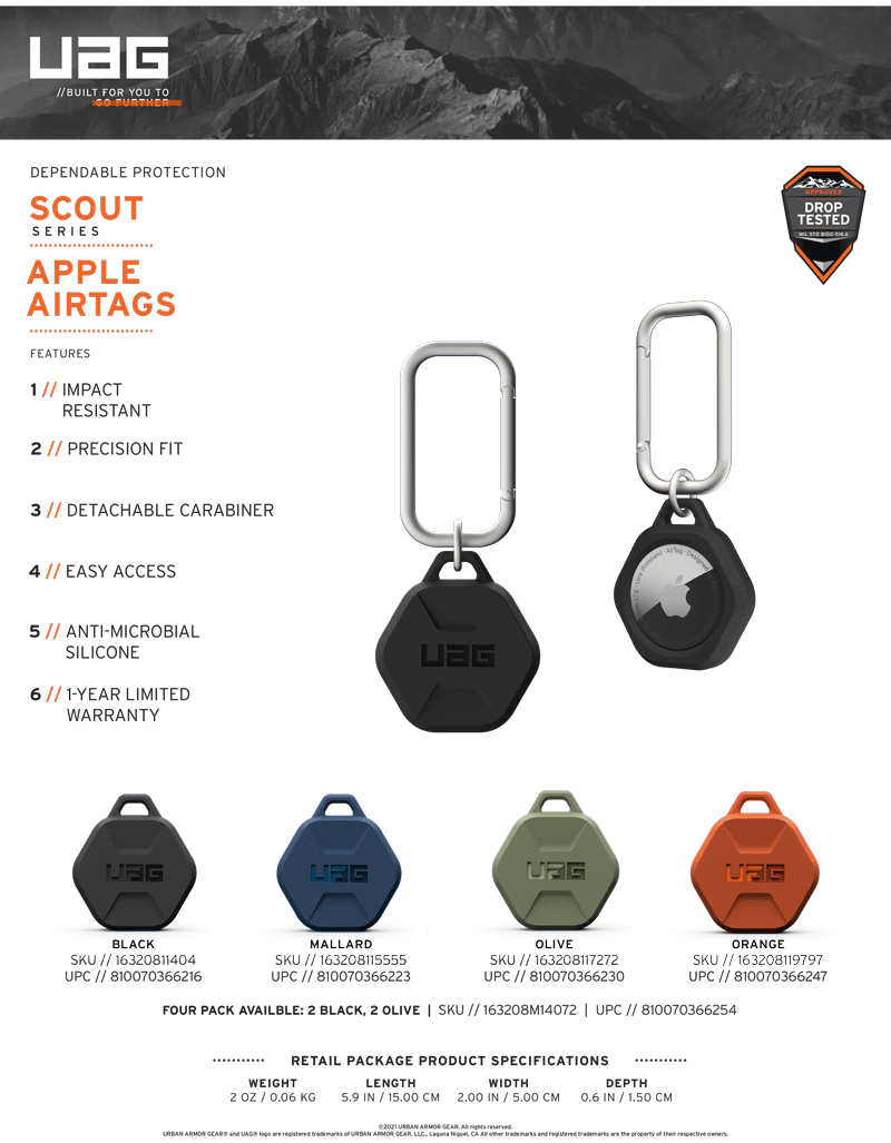 Vỏ Bảo Vệ Apple AirTag UAG Scout