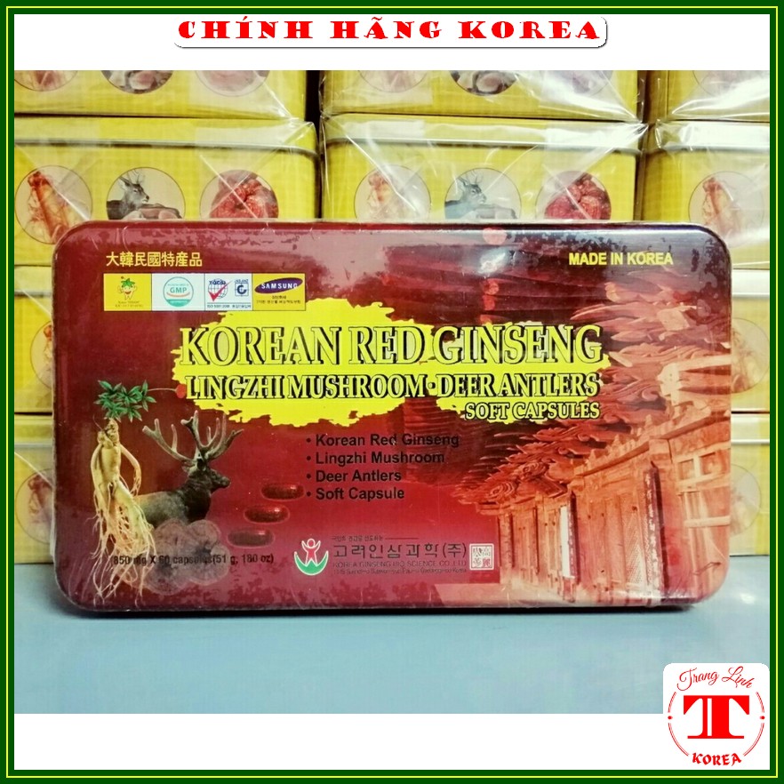 Viên đạm hồng sâm tổng hợp hàn quốc, hộp 60 Viên - Tăng đề kháng, giảm căng thẳng, phòng ung thư, tranglinhkorea