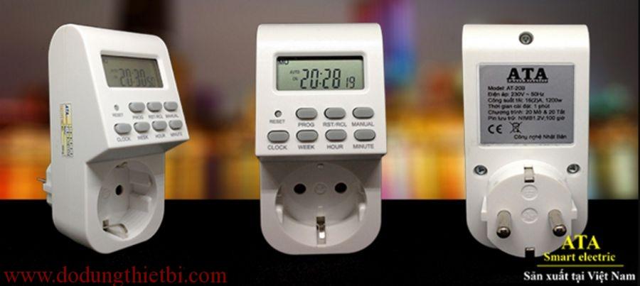 [HCM]Ổ cắm hẹn giờ tắt mở điện tự động ATA AT20B