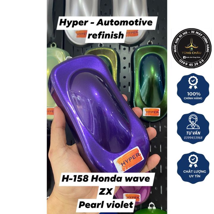 Nước sơn xe máy pha sẵn - màu tím honda wave zx - h-158 - lên màu đẹp, bền màu