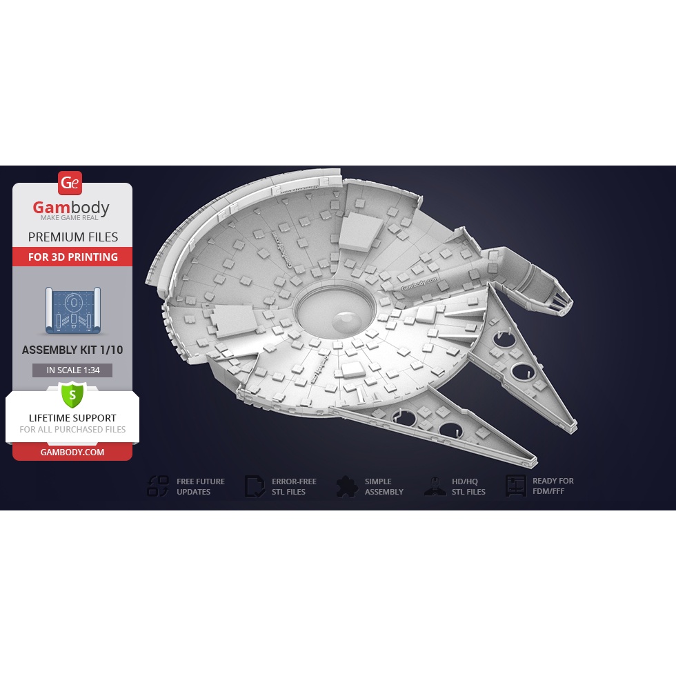 File in 3D Millennium Falcon - Star Wars