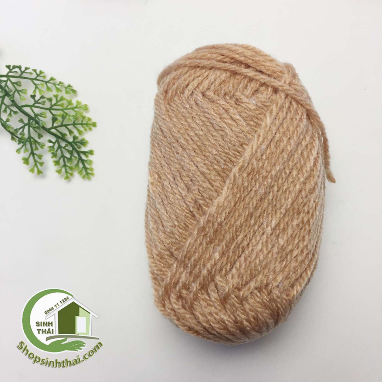 [HCM]Len sợi đan móc màu cafe sữa