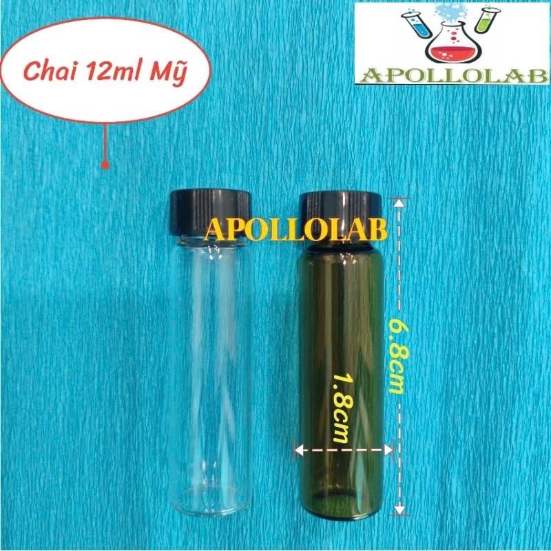 Chai thủy tinh có nắp vặn siêu kín, tự đứng được 3ml 5ml 10ml 20ml 40ml đựng tinh dầu hóa chất