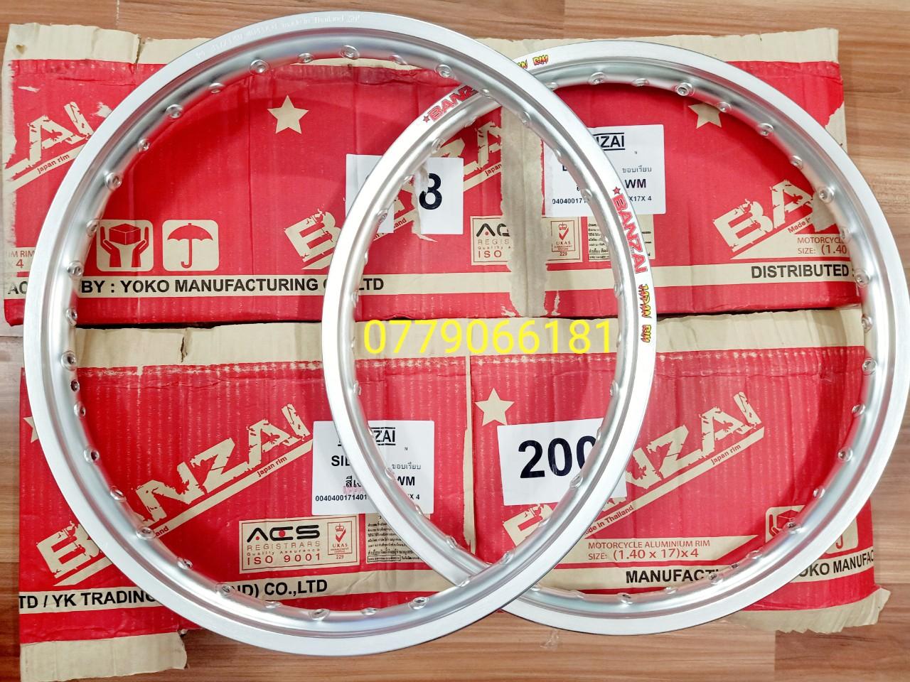 CẶP NIỀNG BANZAI DALE SOLUTE  SHOPPER THÁI LAN CÓ NHIỀU MÀU SIZE 1.4 & 1.4 GẮN CÁC DÒNG XE MÁY WAVE DREAM SIRIUS EXCITER WINNER SONIC RAIDER SATRIA VARIO AIRBLADE VISION CLICK