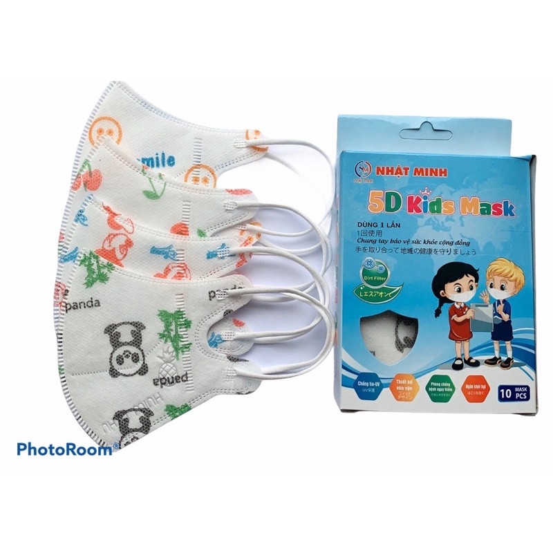 Hộp 10 cái khẩu trang trẻ em 3d mask kid cho bé
