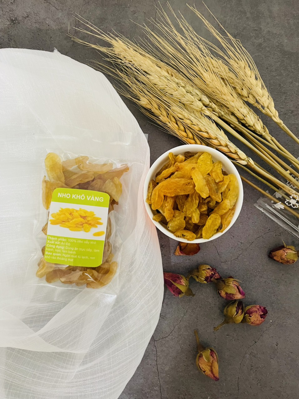 [HCM]Nho khô VàngẤn độ 100g