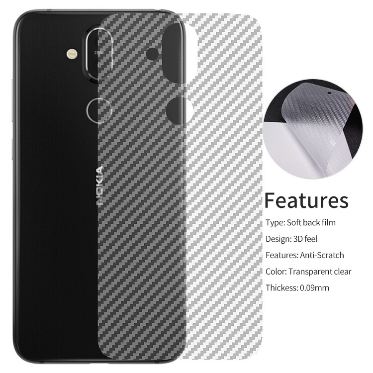 Miếng dán lưng vân Carbon cho Nokia 5.1 Plus – X5
