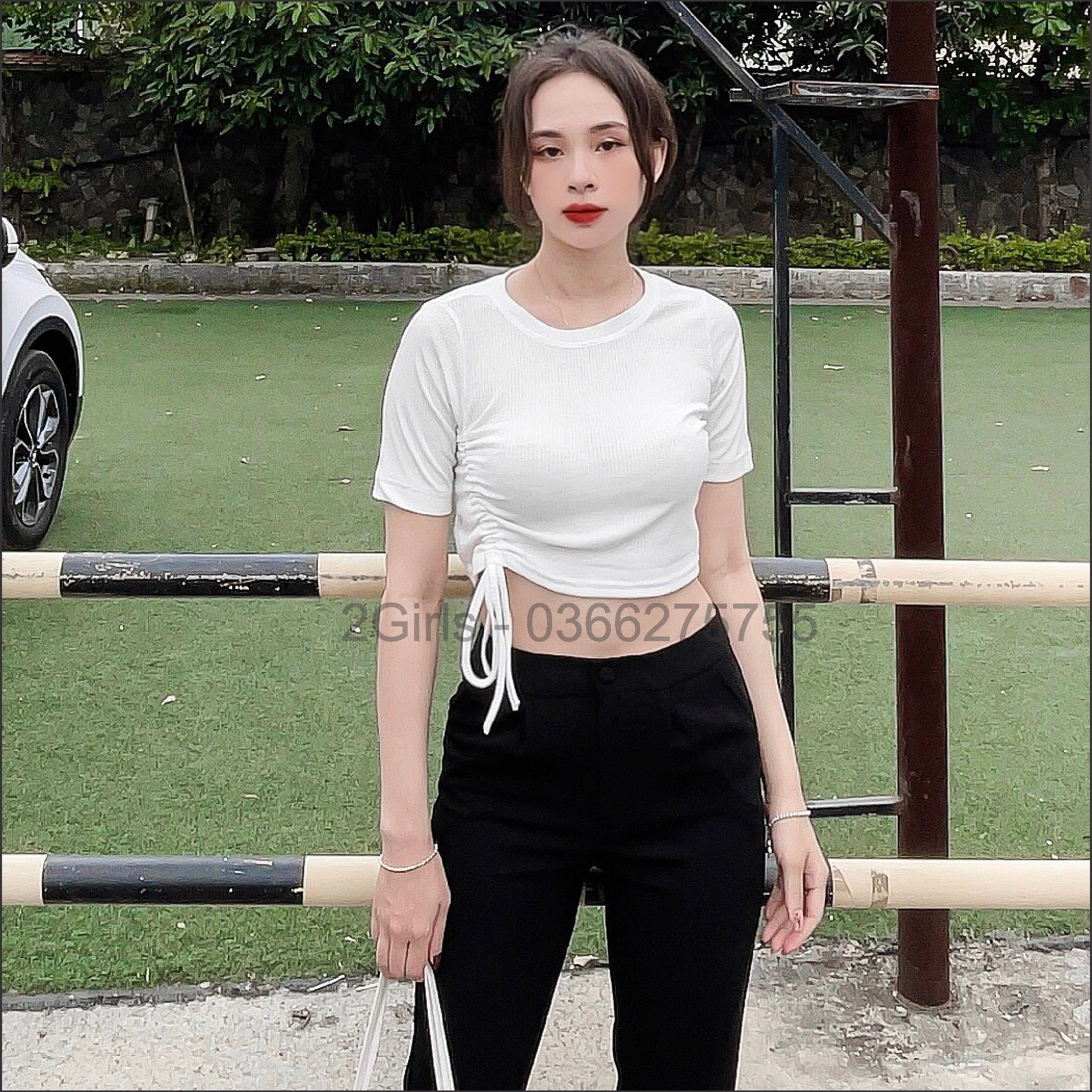 [BÁN SỈ] Áo thun rút dây eo bên sườn A08