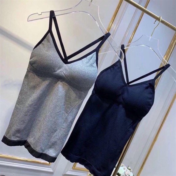 Áo 2 dây dáng dài đệm ngực sẵn dây lưng đan chéo sexy