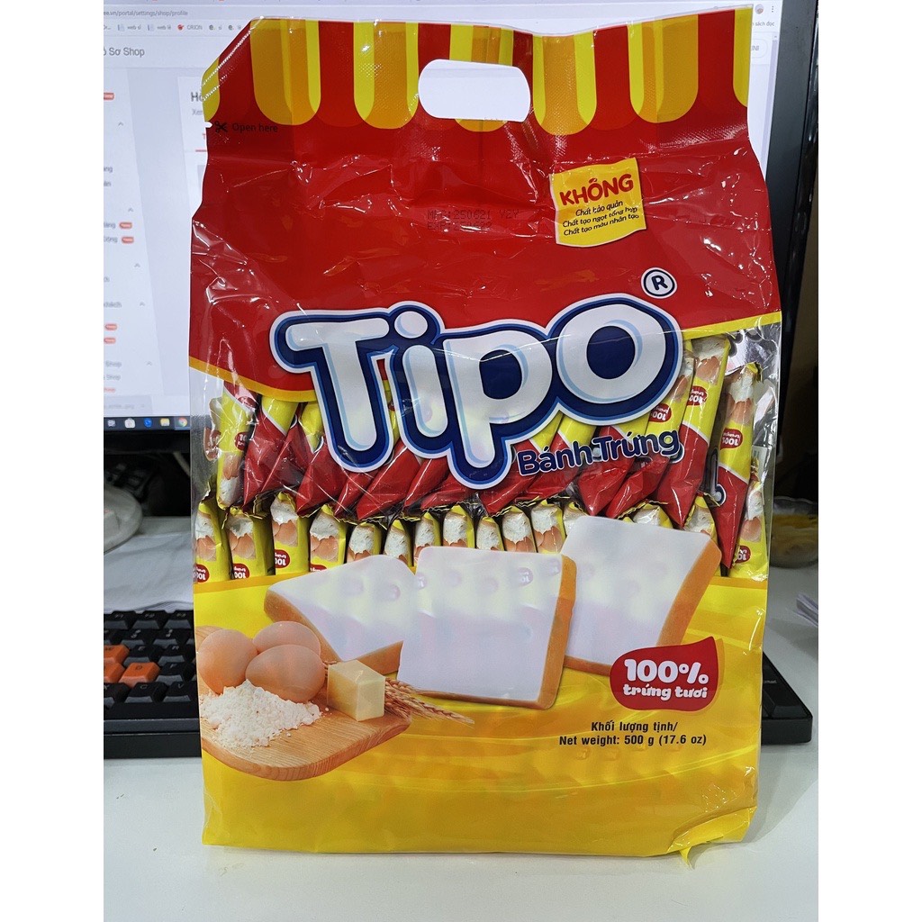 COMBO 4 GÓI BÁNH TRỨNG NƯỚNG 500G TIPO