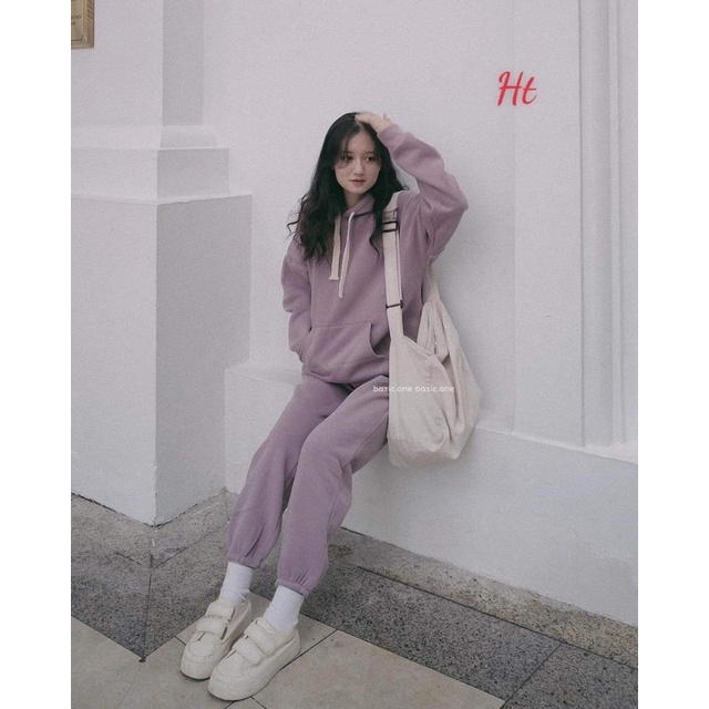 Bộ bỉ cotton hoodie HT12