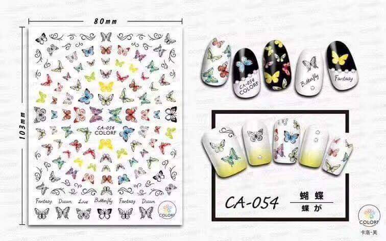 [HCM]Sticker dán móng 3D hoạ tiết côn trùng