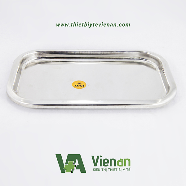 Khay chữ nhật dài inox 22x12x2,5