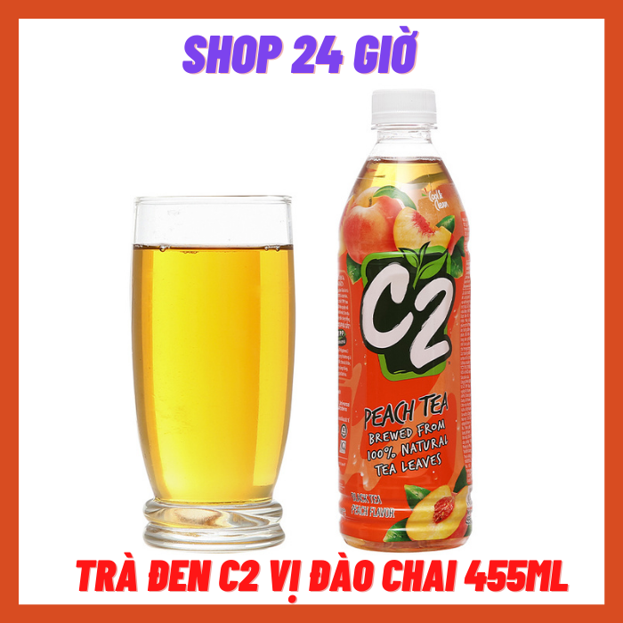 Trà Đen C2 Vị Đào 1 Lốc 6 Chai