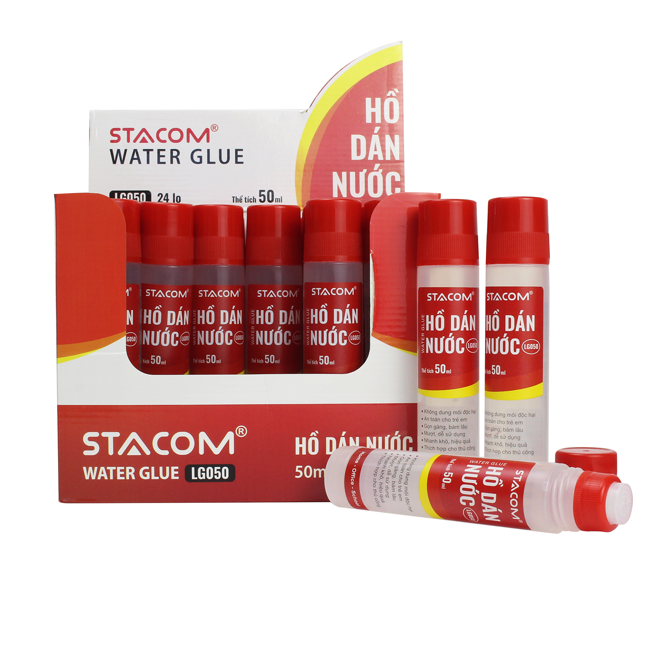 (Combo 5 chai) Hồ (Keo) Dán Nước 50ml STACOM - LG050 - Kết Dính Tốt, An Toàn