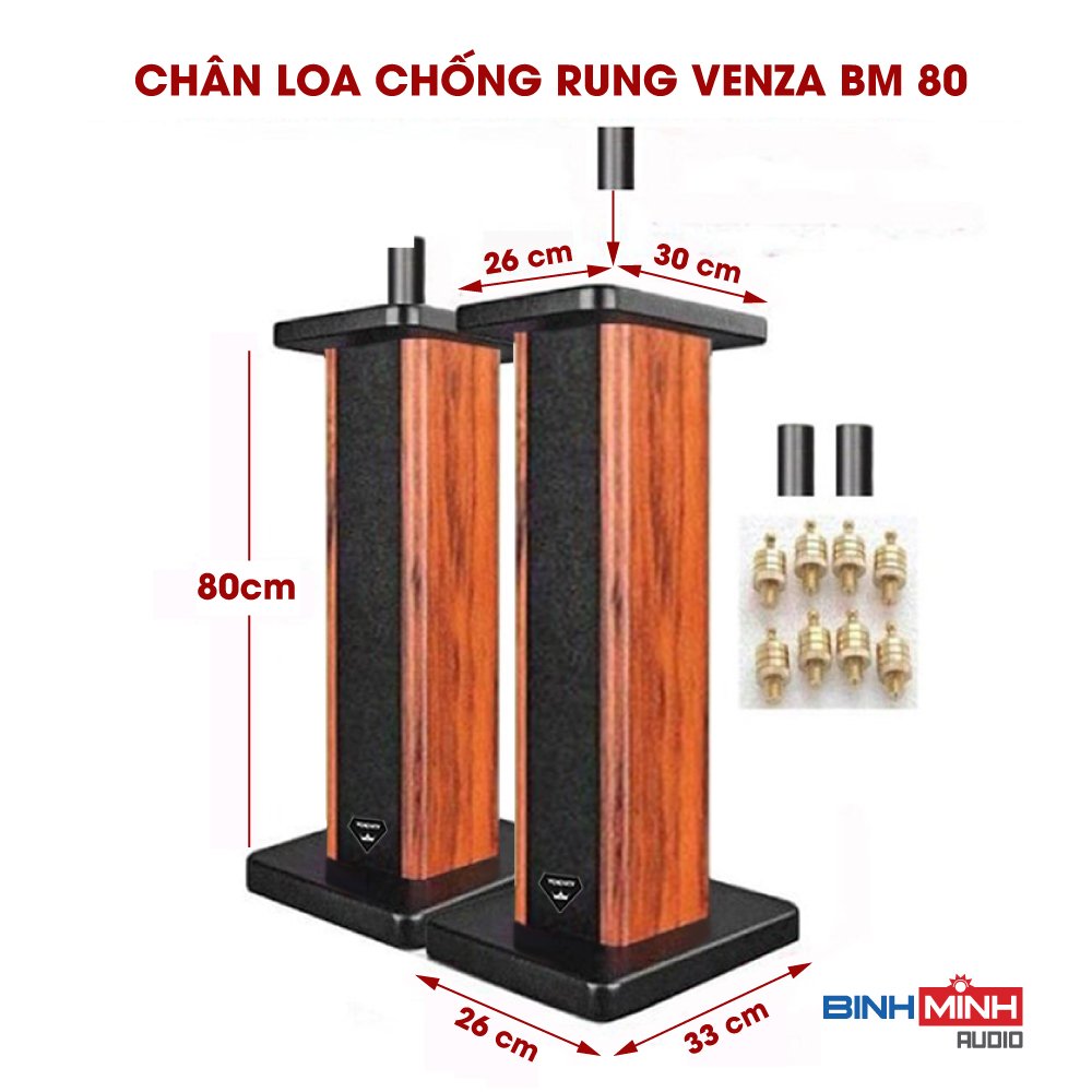 Chân loa gỗ chống rung Venza BM 80 (cao 80cm nâng cấp chân đinh chống rung)