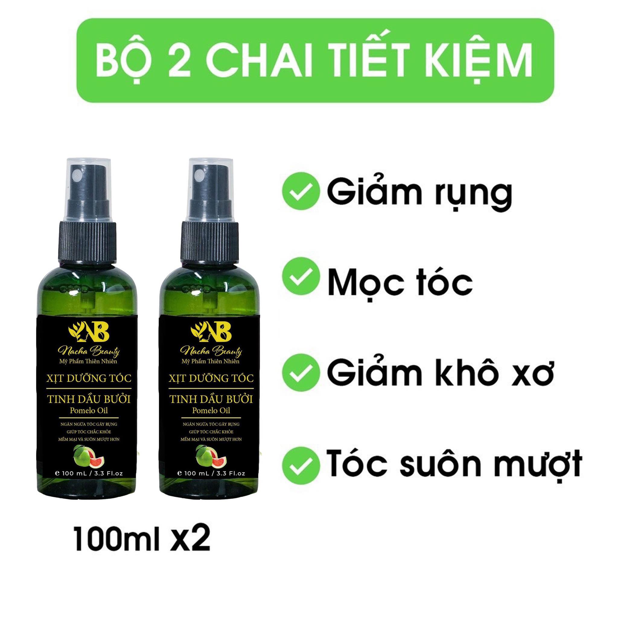 [HCM]Xịt tóc bưởi dưỡng tóc Pomelo trị rụng tóc kích thích mọc tóc 100ml