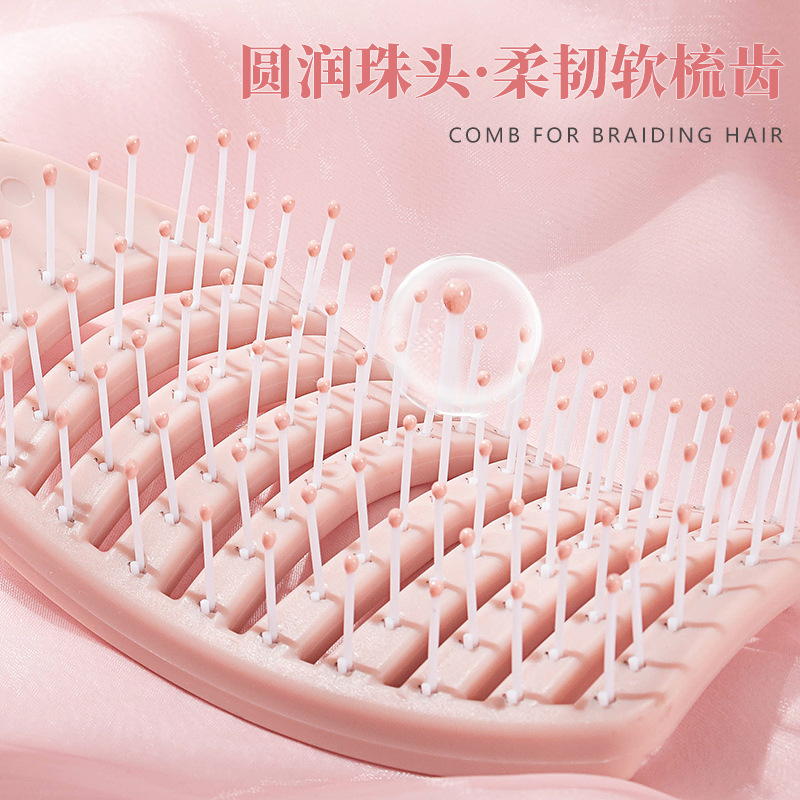 Lược Cong Chải Tóc Uốn, Tạo Lọn Tóc, Tạo Kiểu Tóc Có Đầu Massage