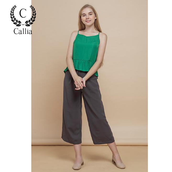 Áo hai dây thiết kế Callia String Green cổ V (xanh lá)