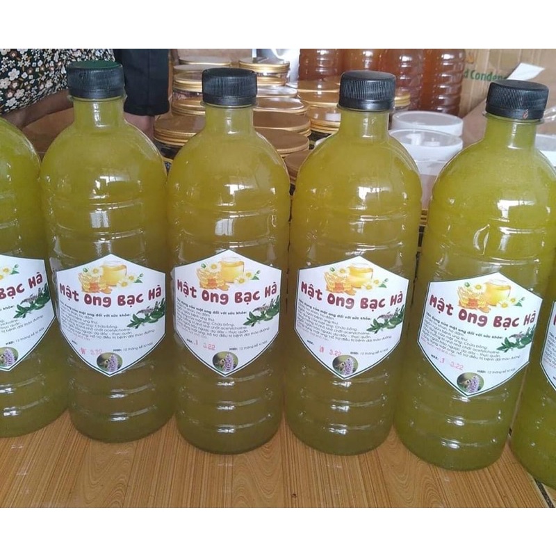 mật ong hoa cà phê, mật ong hoa bạc hà 1000ml