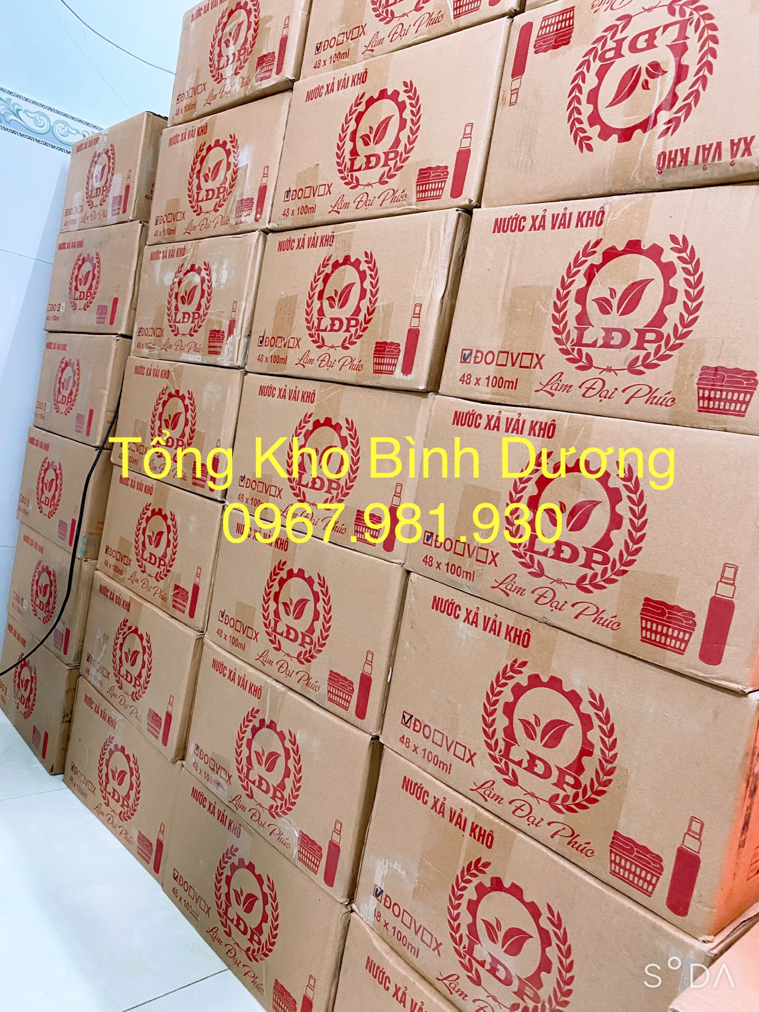 20 Chai Nước Xả Vải Khô (Màu đỏ ) - Lâm Đại Phúc
