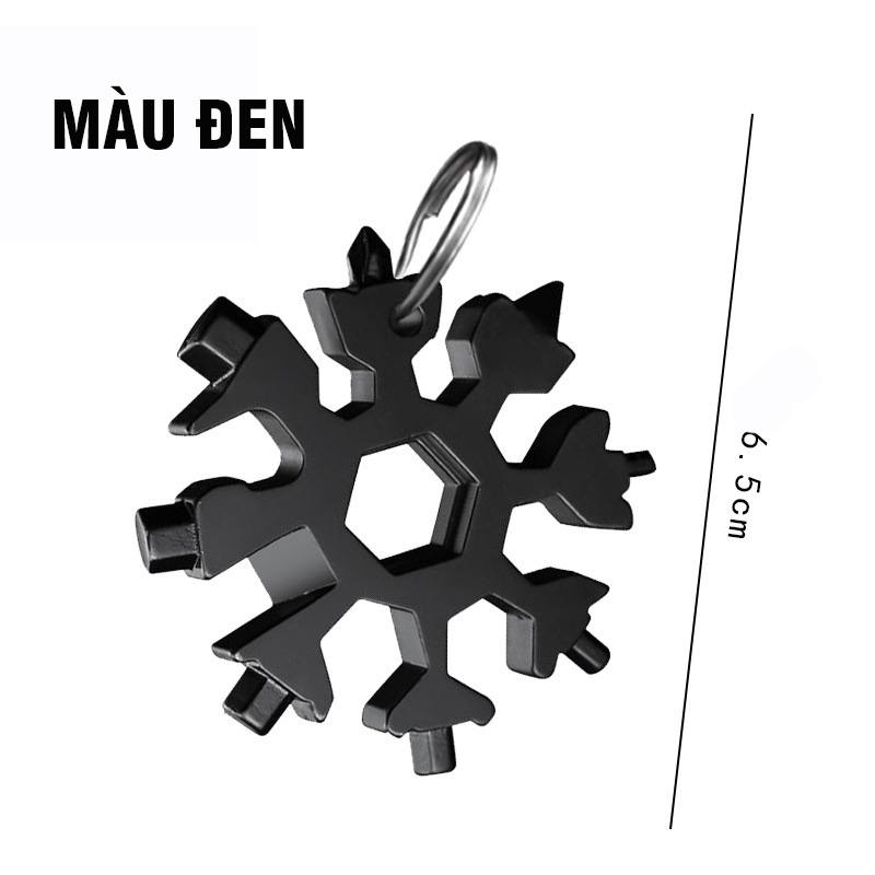 Snowflake key ring smart compact 18 in 1 multi-purpose wrench