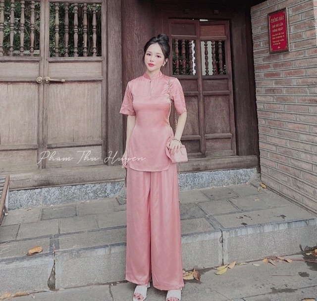 [HCM]SET ĐỒ LAM ĐI CHÙA PHỐI HOA