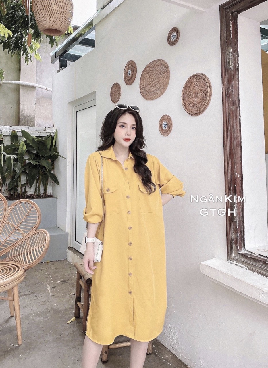 [freeshipmax] VÁY BẦU THU ĐÔNG CÔNG SỞ KẾT HỢP SAU SINH