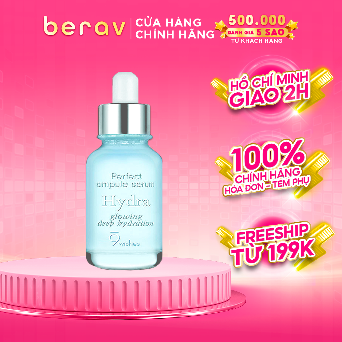 Tinh Chất Dưỡng Ẩm 9Wishes HYDRA Skin Ampule Serum 25ml