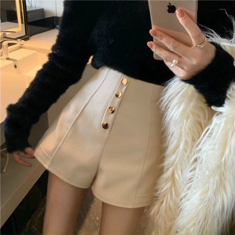 Quần giả váy cạp cao 4 cúc