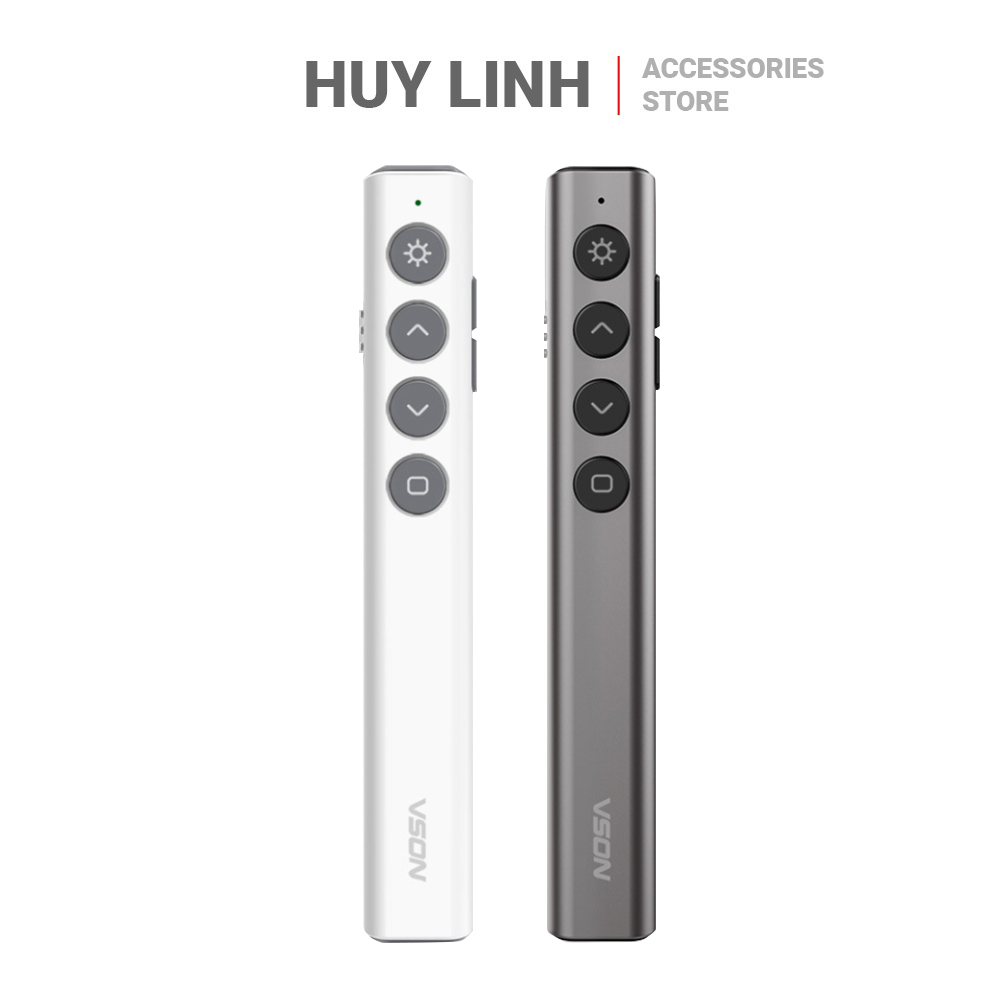 Bút Laser trình chiếu Slide Vson N35 kết nối qua USB Receiver 2.4Ghz và hỗ trợ Android và Windows MAC