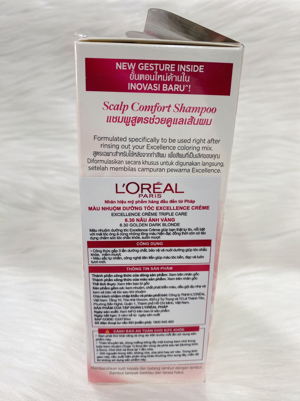 Nhuộm tóc Loreal Excellence Creme 6.30 nâu ánh vàng