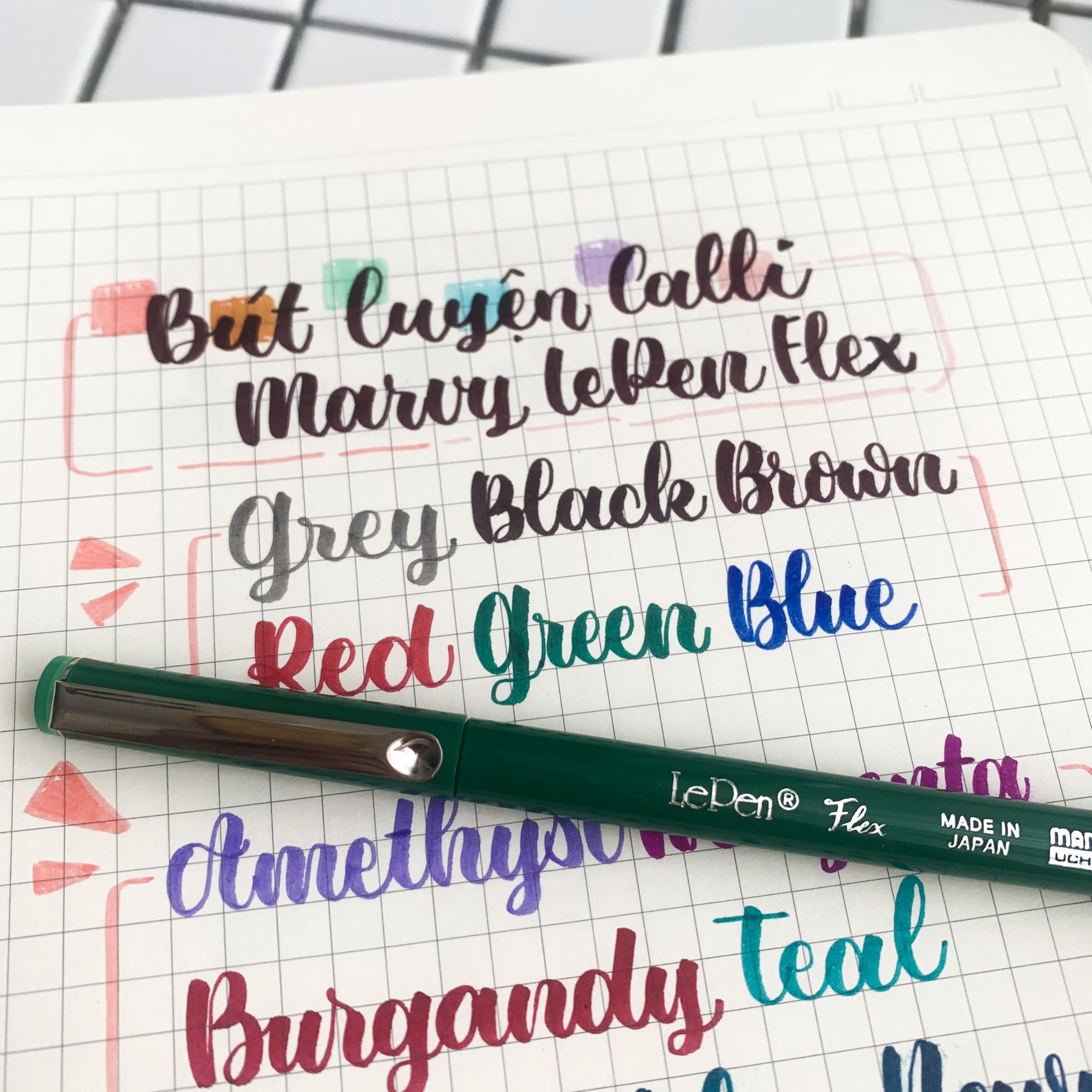 [HCM](Cây Lẻ) Bút Luyện Calligraphy Marvy LePen Flex - Hidari