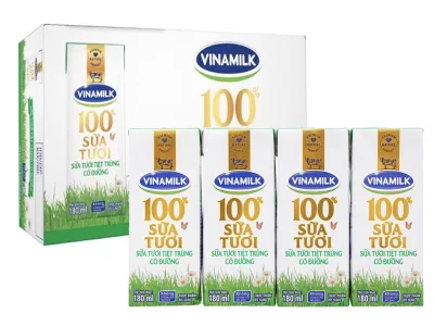 Sữa Tươi Vinamilk 100% Hộp 180ml ( Thùng 48 hộp )