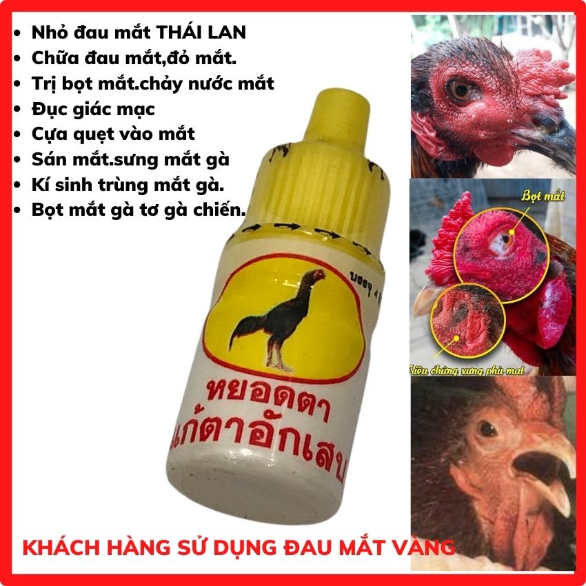 THUỐC NHỎ MẮT VÀNG TRỊ ĐAU MẮT, BỌT MẮT CHO GÀ ĐÁ