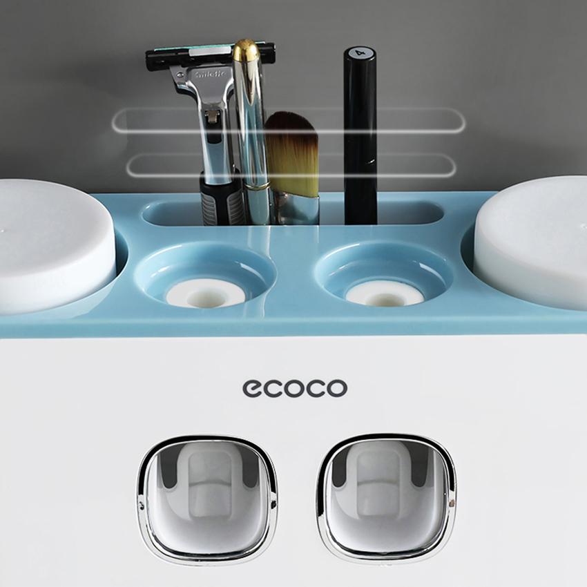 Kệ phòng tắm 4 cốc và 2 kem đánh răng ECOCO 1802 sạch sẽ