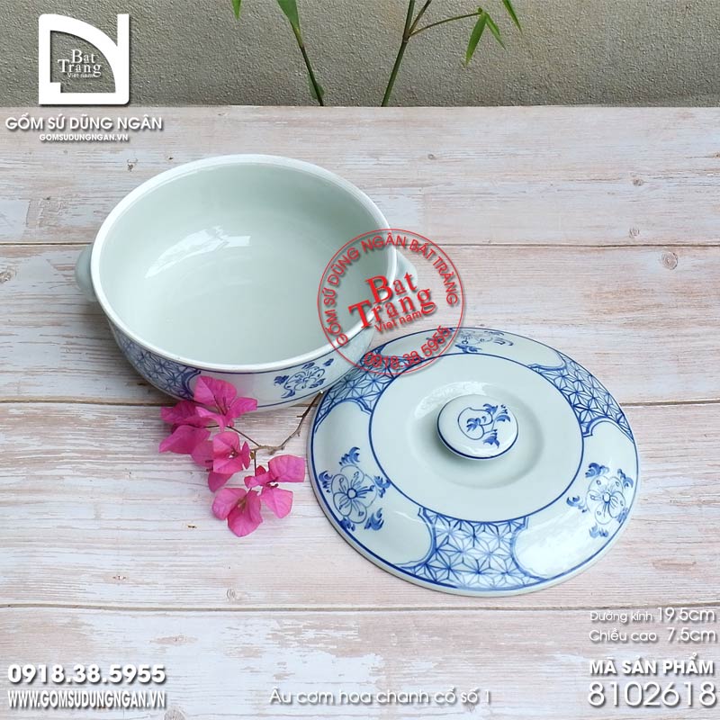 Bộ bát đĩa chiết yêu Bát Tràng giả cổ