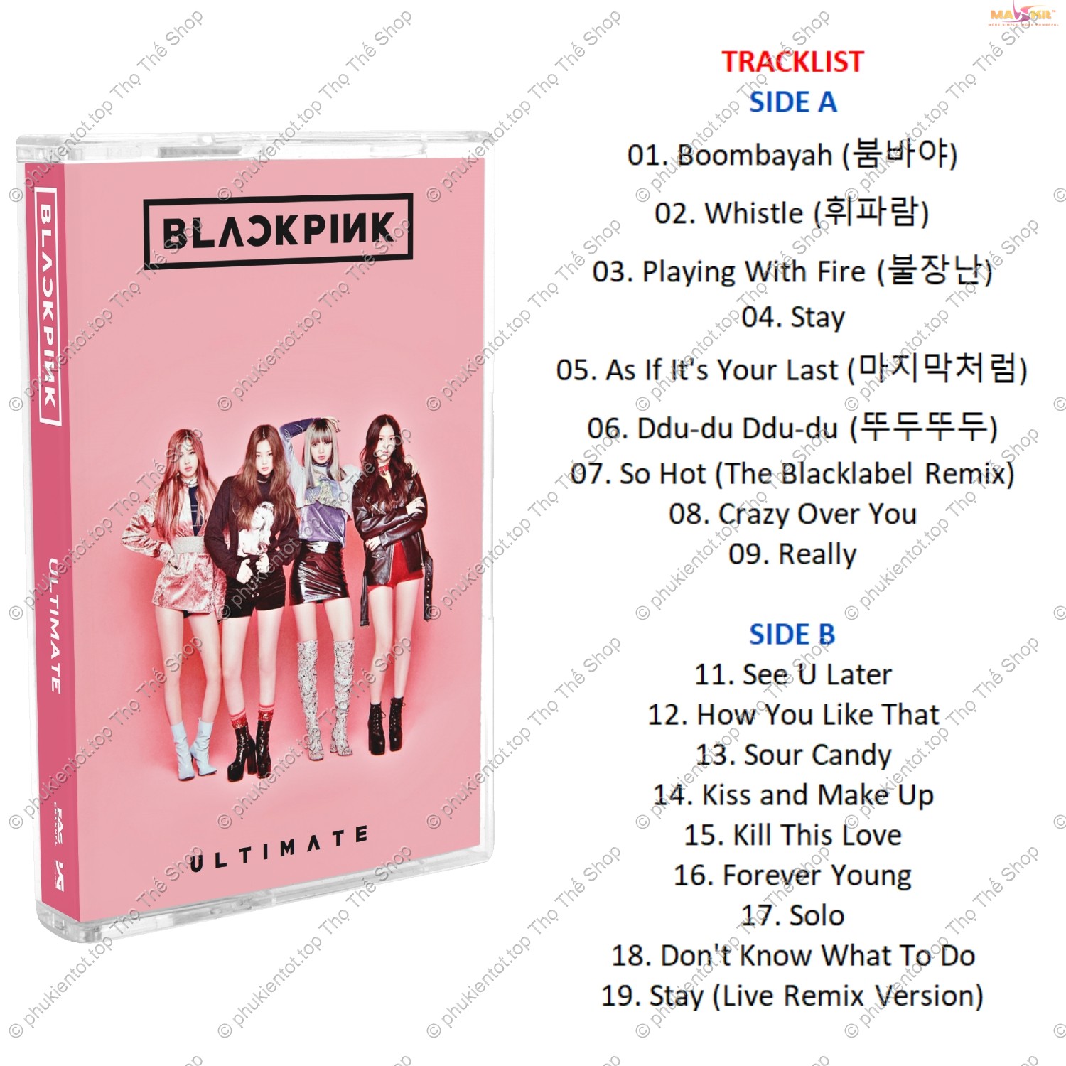 Băng nhạc cassette BLACKPINK - Ultimate Collection (Blush Pink Tape) - EAS Records