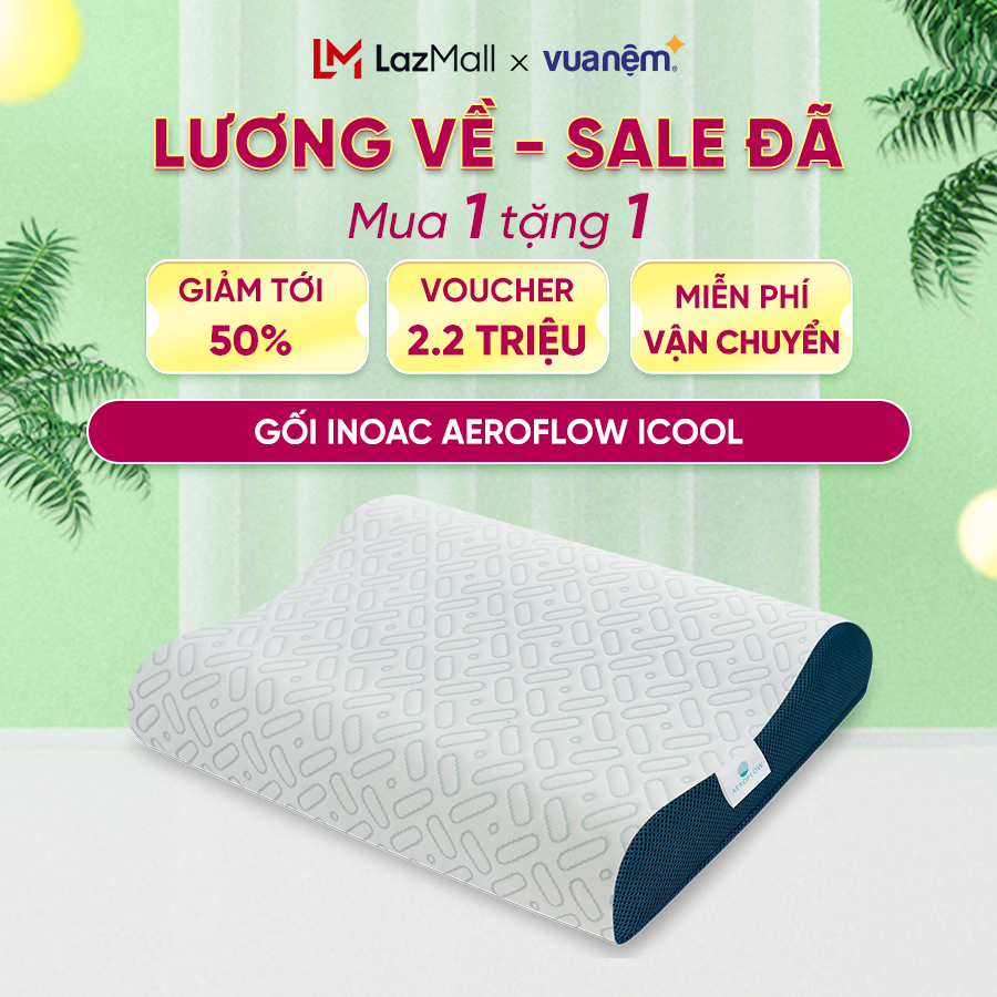 Gối Aeroflow Nhật Bản iCool nâng đỡ cổ và gáy giúp tuần hoàn máu