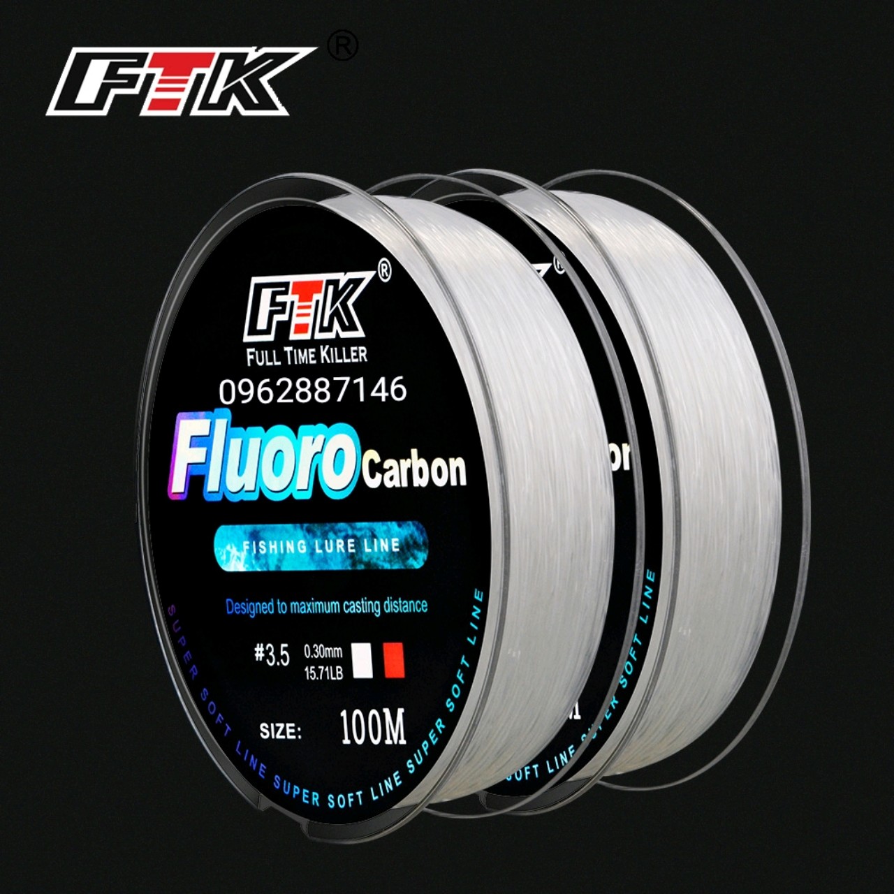 cước câu cá Fluoro carbon 100m cao cấp
